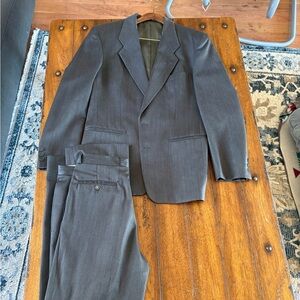 Yves Saint Laurent Dark Charcoal Gray Two-Piece Suit